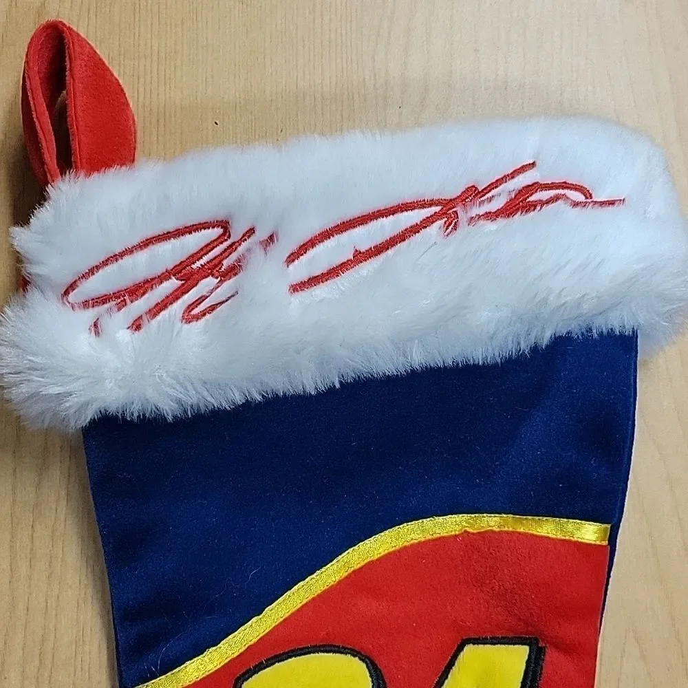 Nascar Jeff Gordon bundle. Candy Car, xmas stocking, tree skirt, hat, mini car.